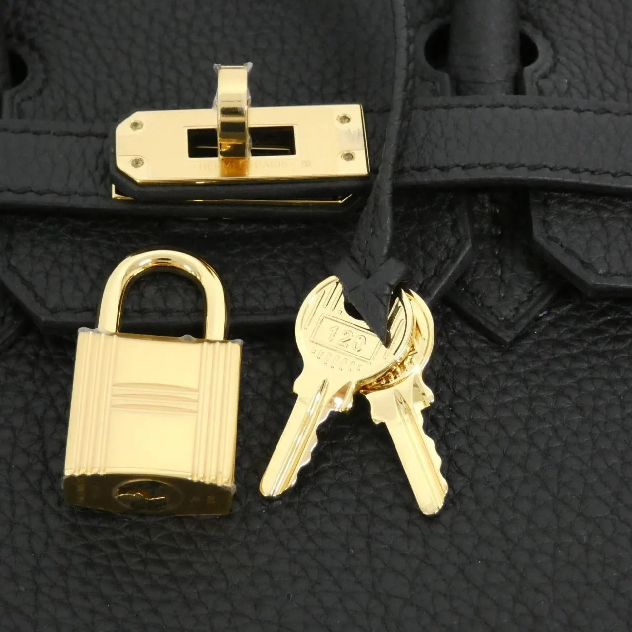 HERMES Birkin 041344CC Handbag Togo Black Togo Leather Rank A - Thumbnail 5