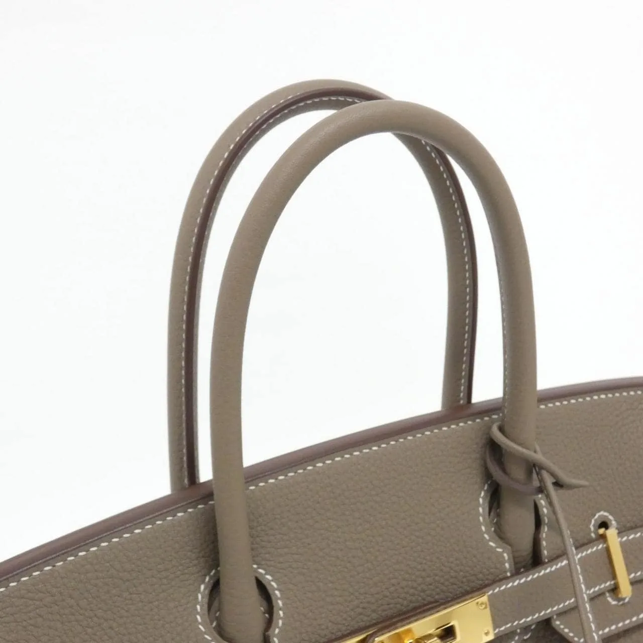 HERMES Birkin 027633CC Handbag Togo Etoupe Togo Leather Unused - Thumbnail 5