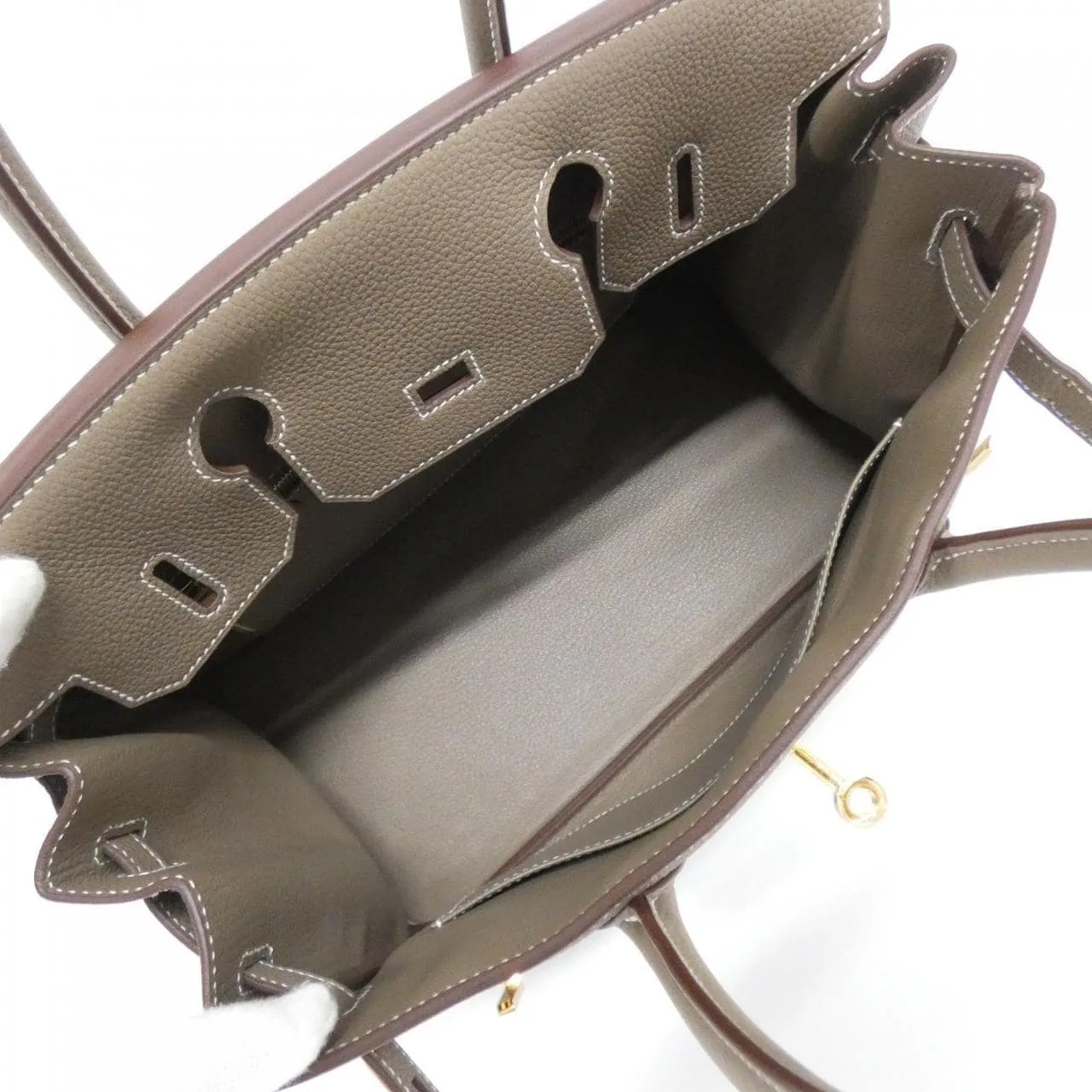 HERMES Birkin 027633CC Handbag Togo Etoupe Togo Leather Unused - Thumbnail 6