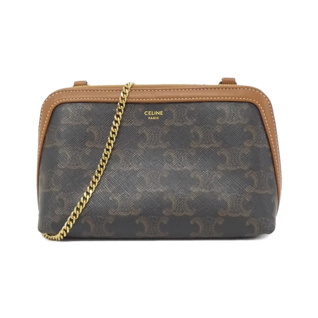 CELINE Triomphe 10E382CBX Shoulder Canvas