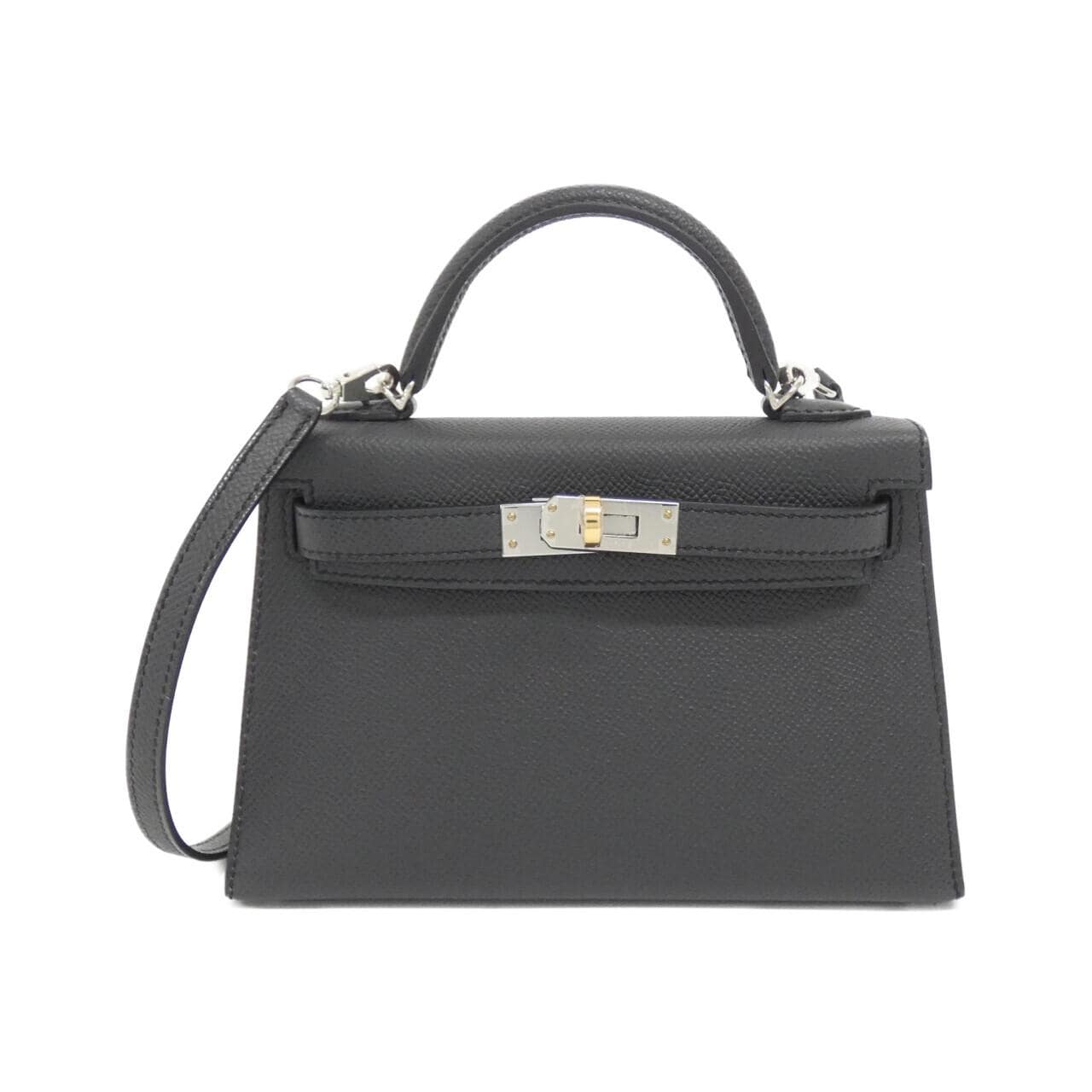 HERMES Kelly 086478CT Handbag Lambskin