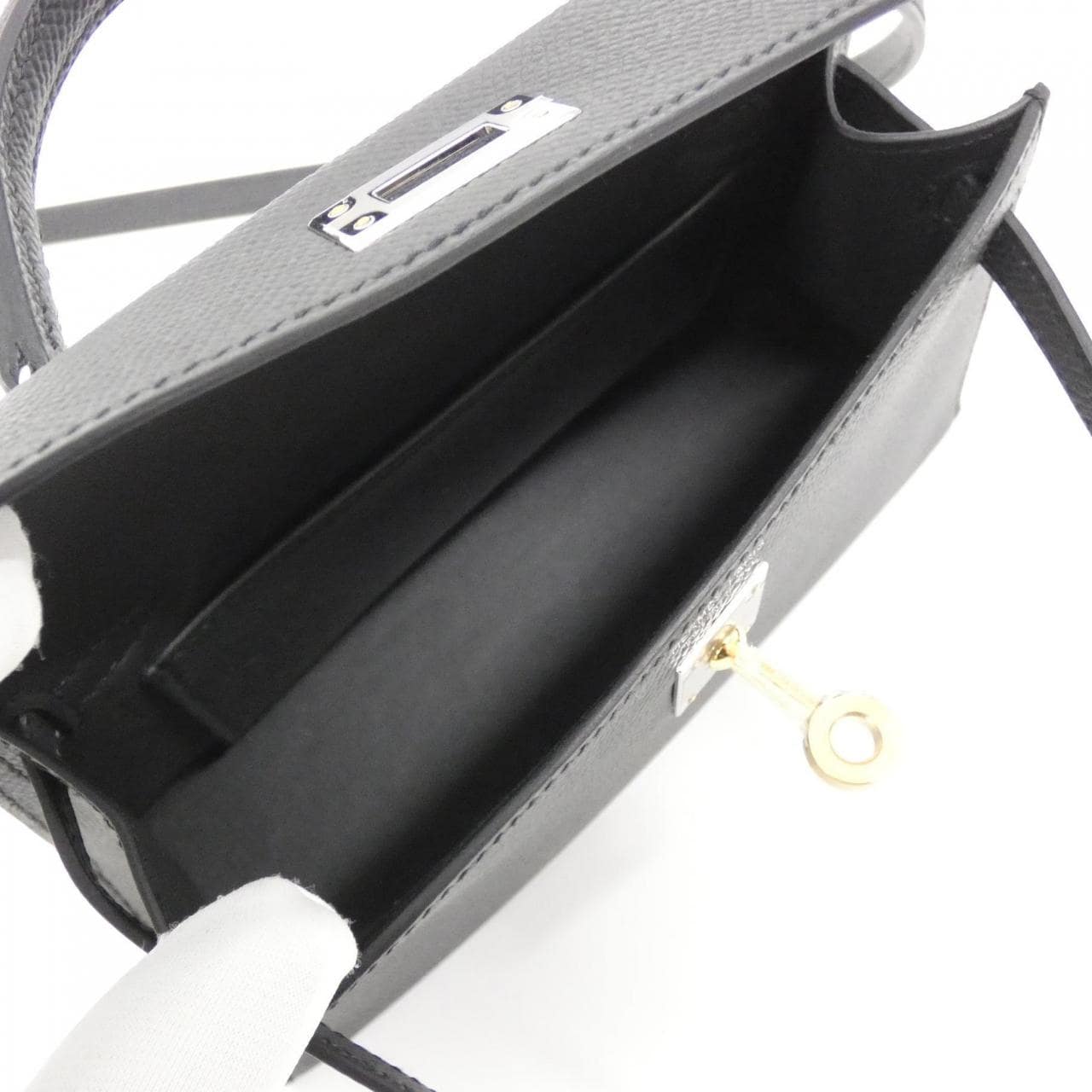 HERMES Kelly 086478CT Handbag Lambskin 5