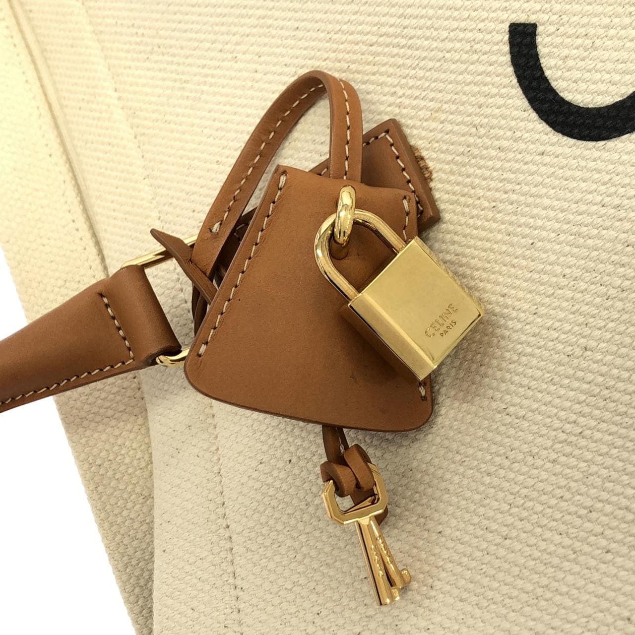 CELINE Cabas 190062BNZ Handbag Canvas 4