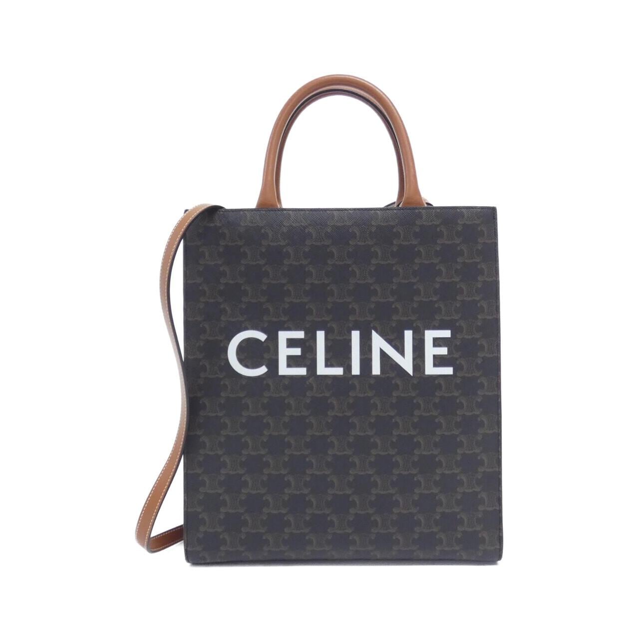 CELINE Cabas 191542BZK Handbag Canvas