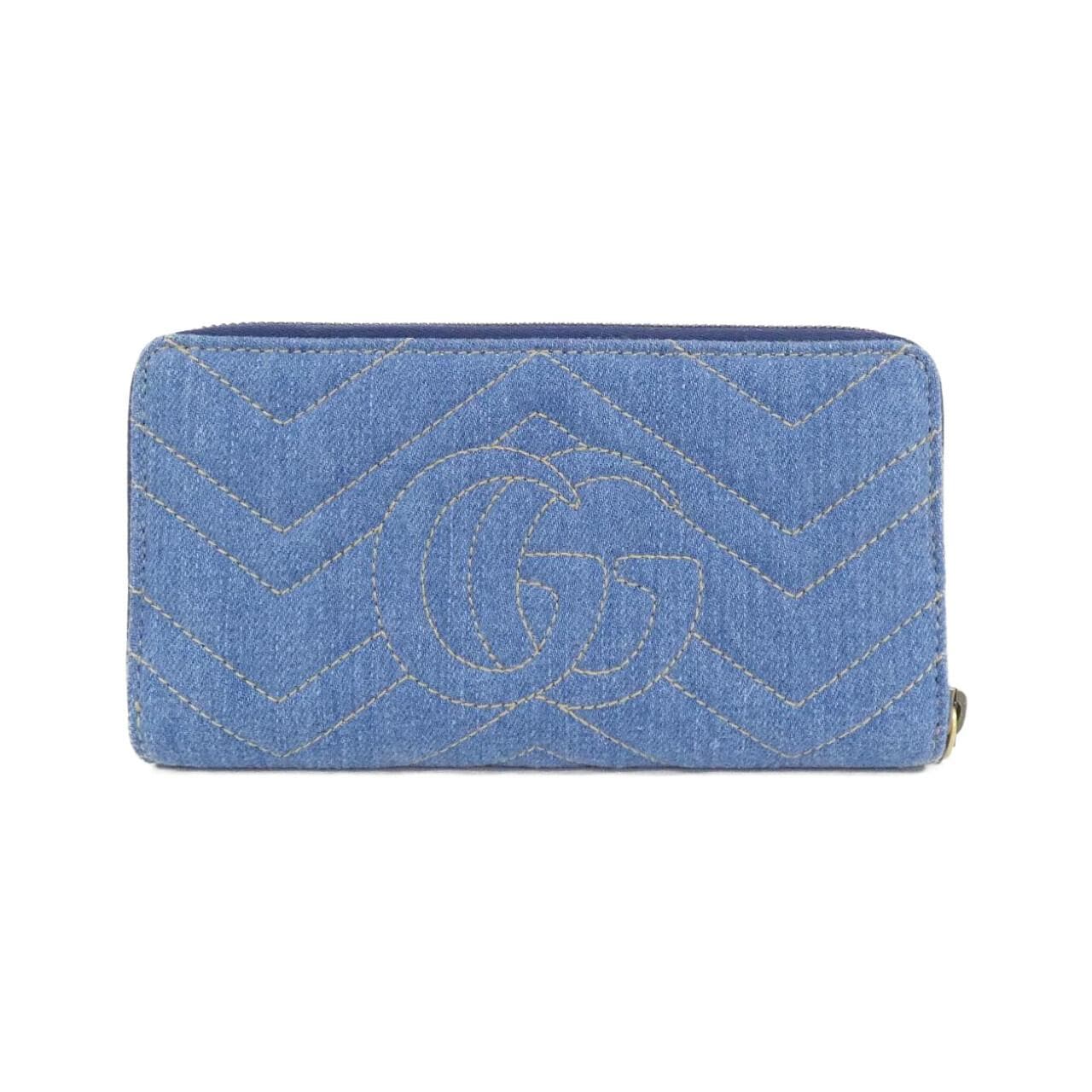 GUCCI Marmont 443123 9B54T 銀包 牛仔布 2