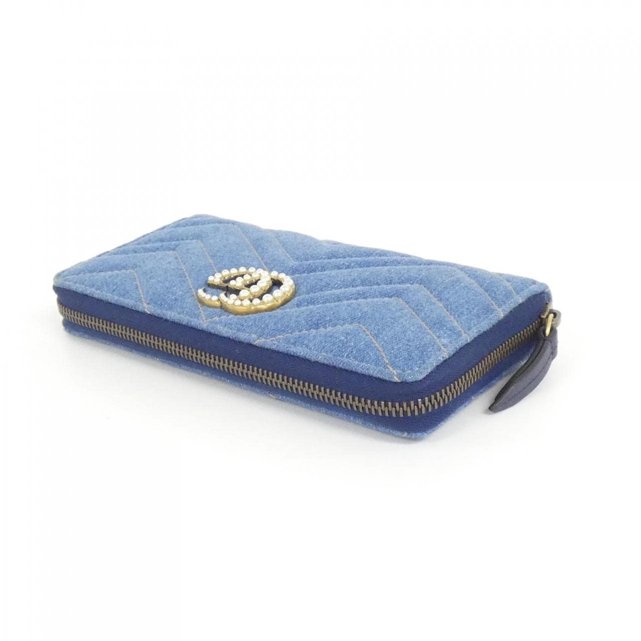 GUCCI Marmont 443123 9B54T 銀包 牛仔布 3
