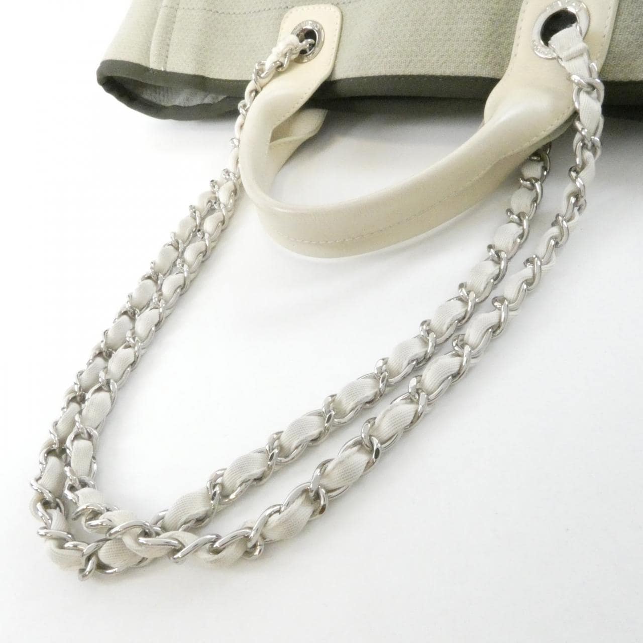 CHANEL Deauville 66941 手提包 帆布 5