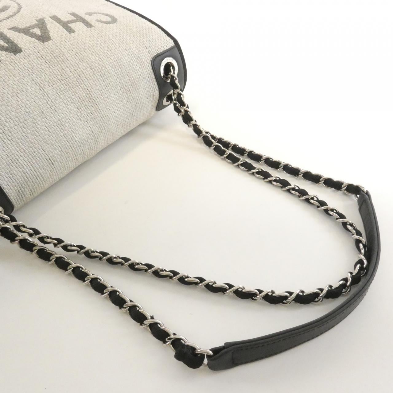 CHANEL Deauville 93184 肩背包 帆布 5