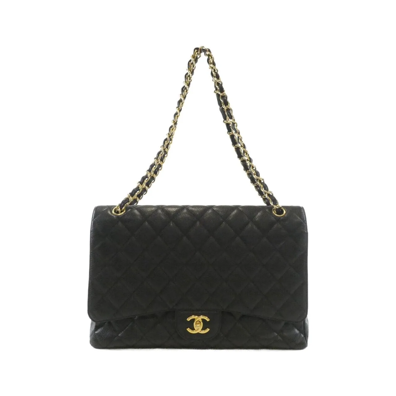 CHANEL 47600 Shoulder Grained Calfskin