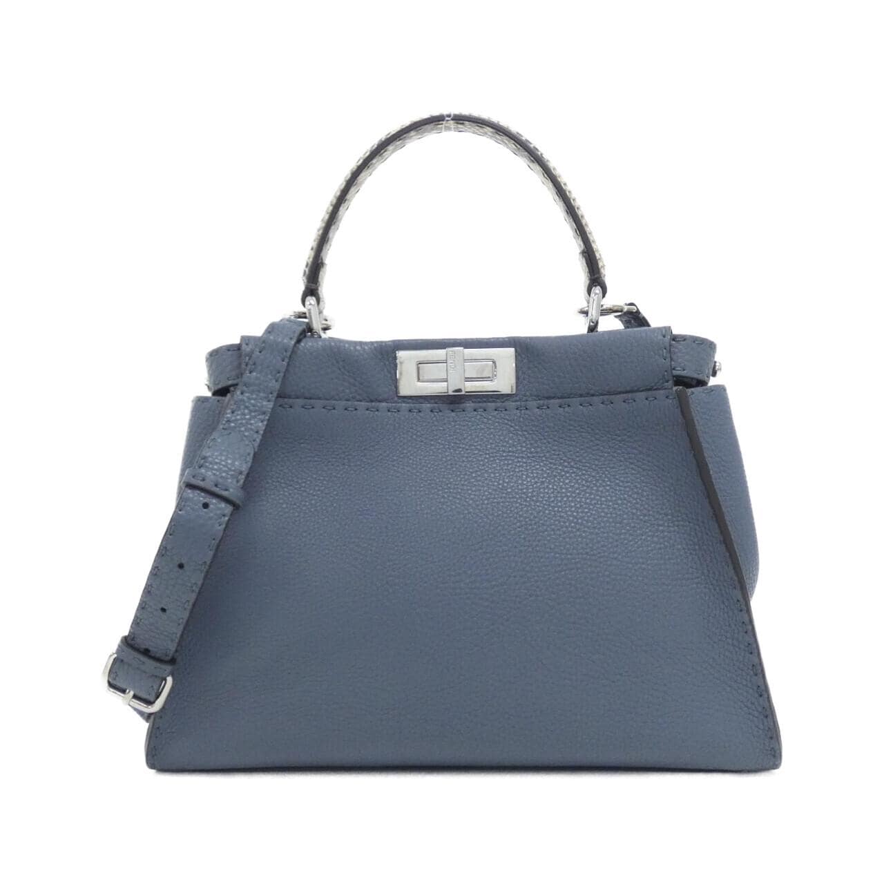 FENDI Peekaboo 8BN290 5QK 手提包 蟒蛇皮