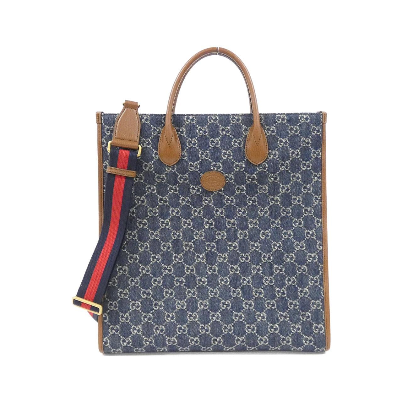GUCCI 674155 2KQQT 手提包 牛仔布