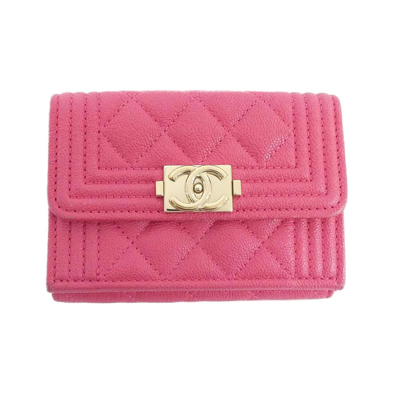 CHANEL Boy Chanel 84432 Wallet Grained Calfskin
