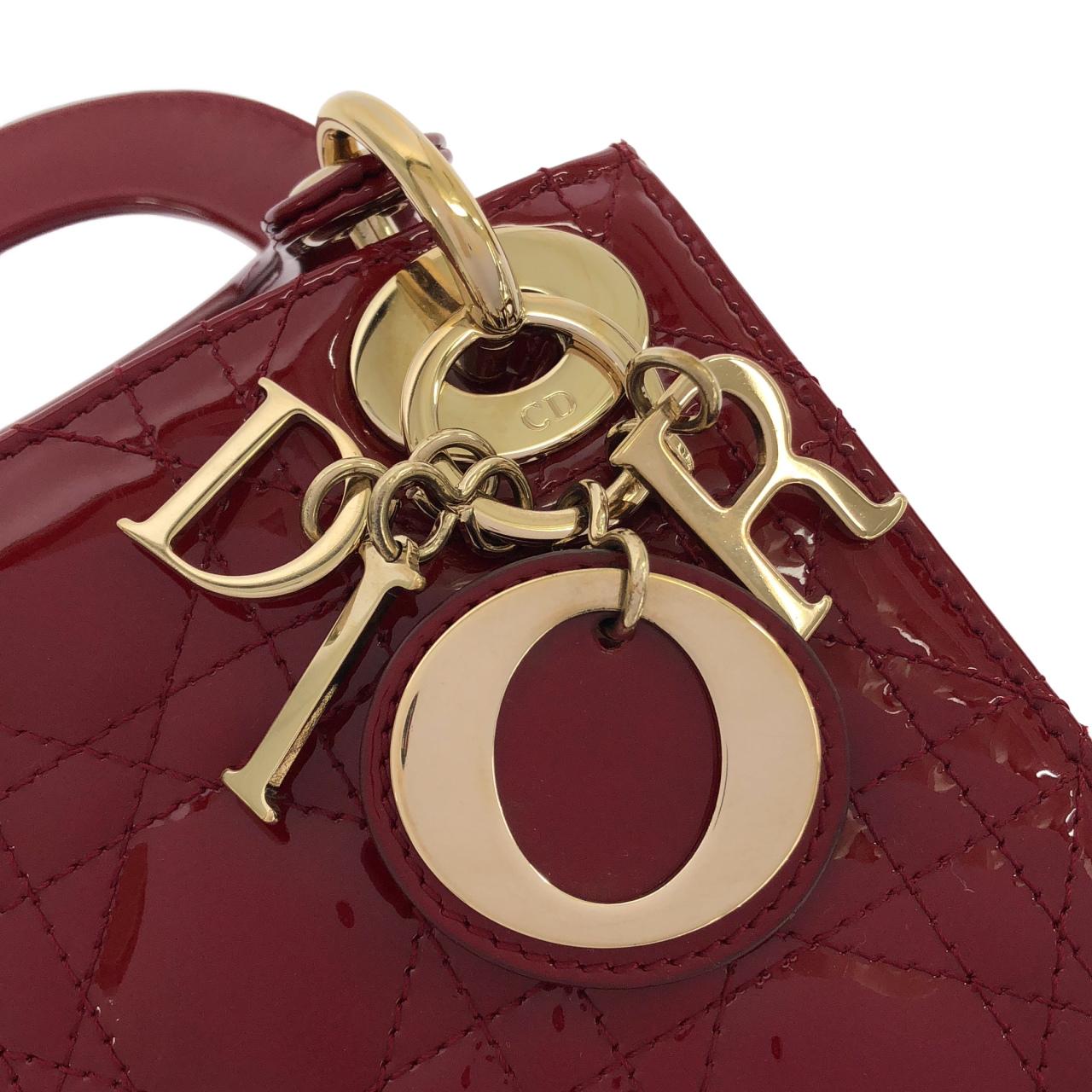 DIOR Lady Dior M0505OVRB 手提包 漆皮 5