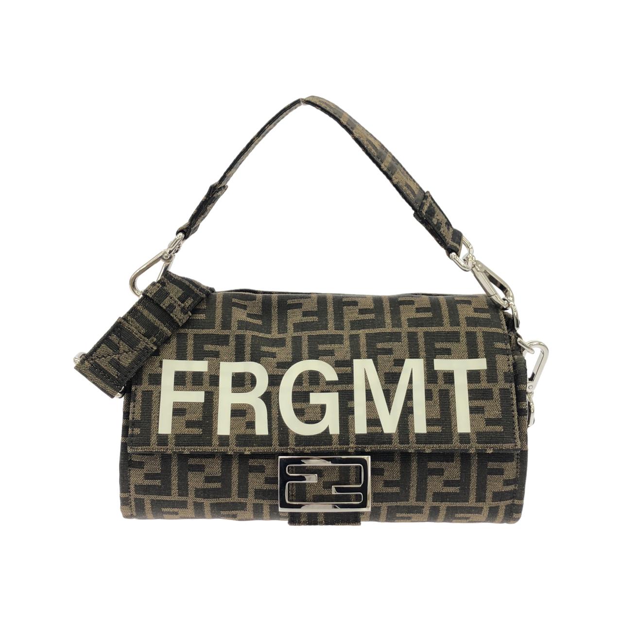 FENDI Baguette 8BH418 AR2F Handbag Canvas