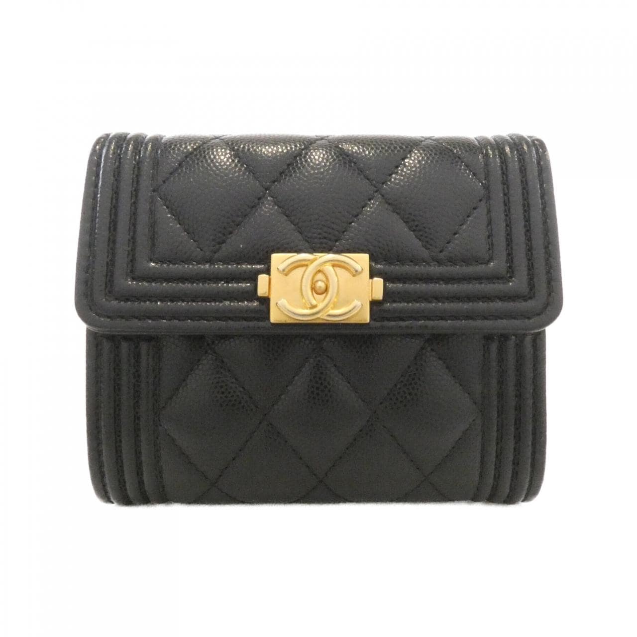 CHANEL Boy Chanel 80734 銀包 荔枝紋牛皮