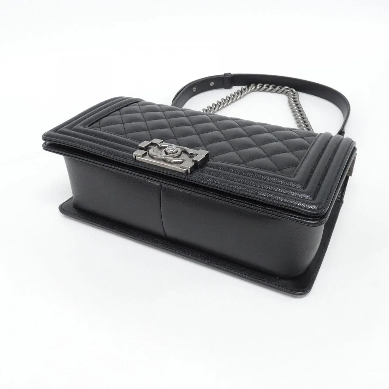 CHANEL Boy Chanel 67086 Shoulder Grained Calfskin 3