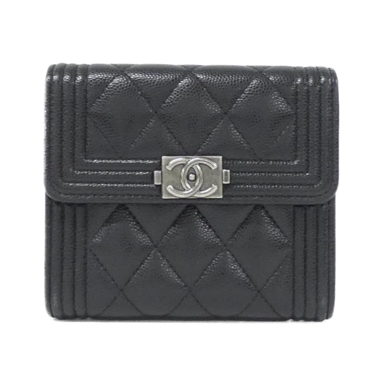 CHANEL Boy Chanel 80734 銀包 荔枝紋牛皮