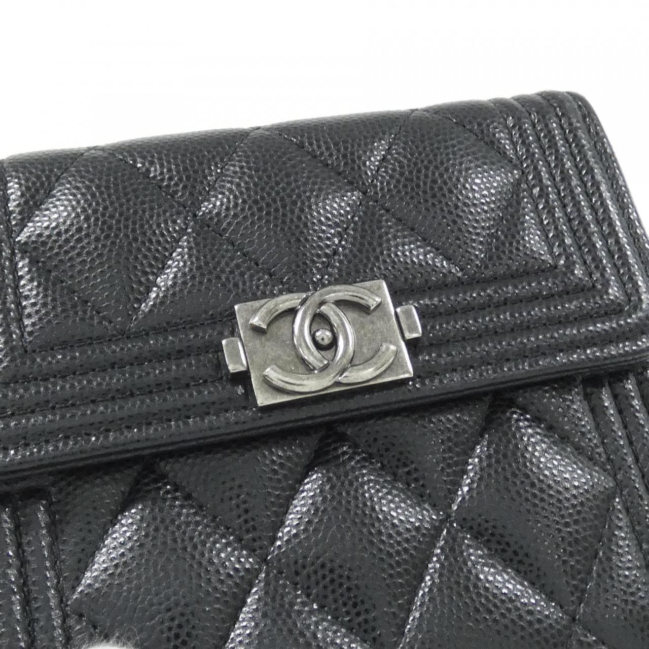 CHANEL Boy Chanel 80734 銀包 荔枝紋牛皮 5