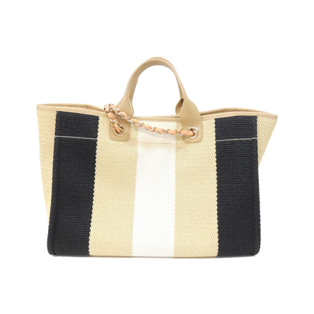 CHANEL Deauville 66941 Handbag Cotton 2