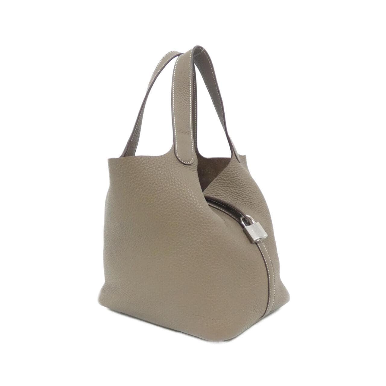 HERMES Picotin 060991CK Handbag Clemence