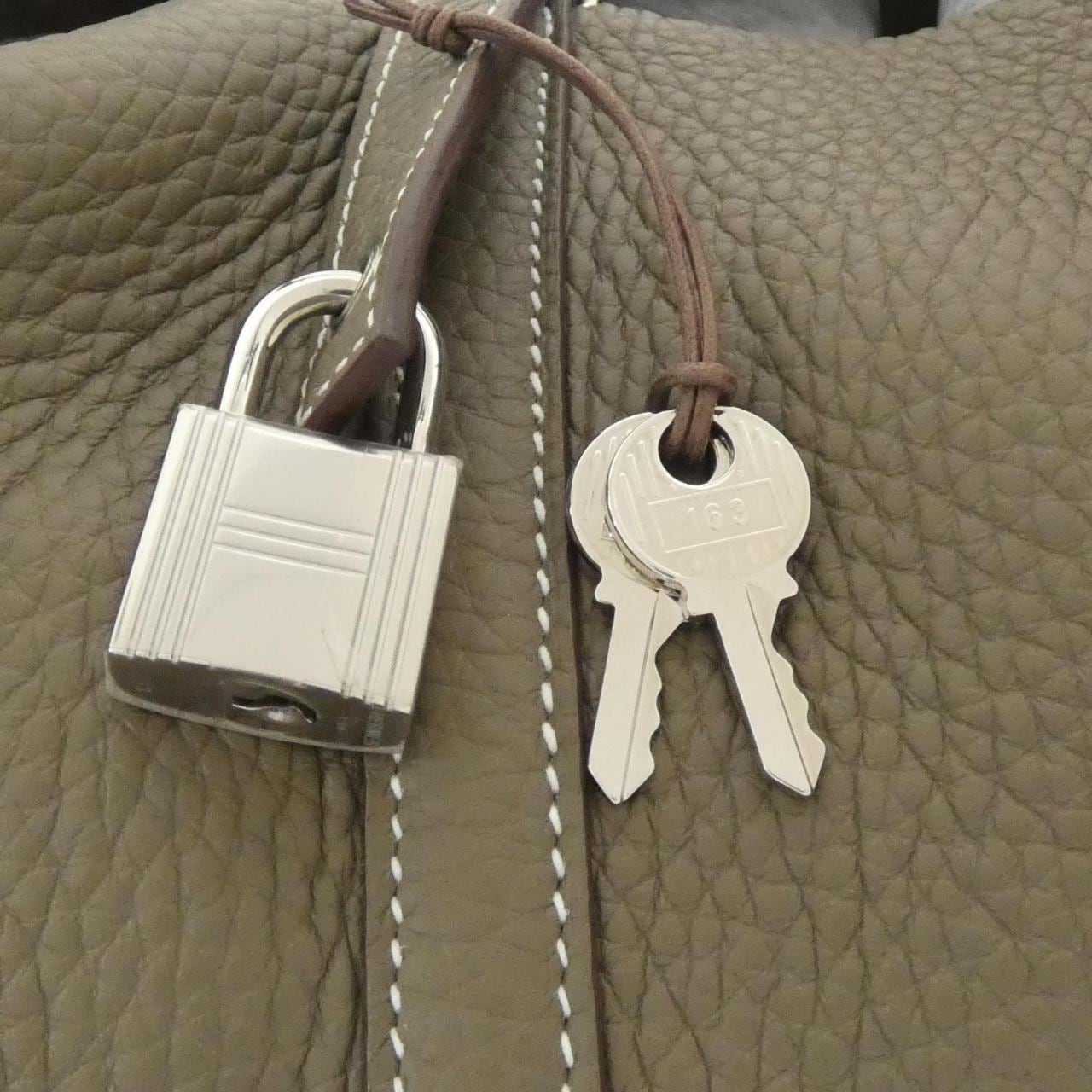 HERMES Picotin 060991CK Handbag Clemence 3