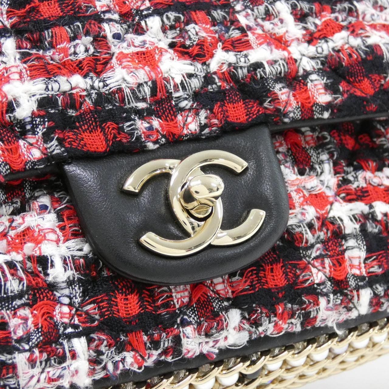 CHANEL Chanel 19 AS1740 肩背包 粗花呢 4