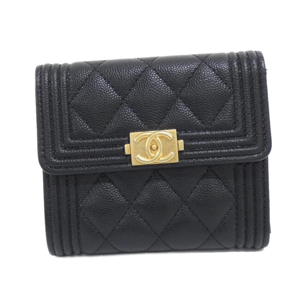 CHANEL Boy Chanel 80734 銀包 荔枝紋牛皮