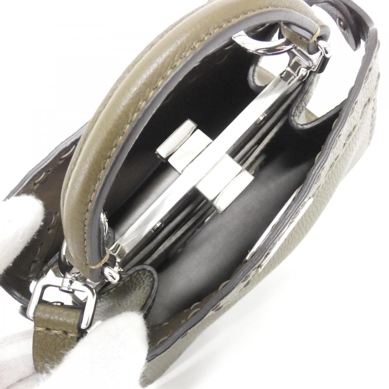 FENDI Peekaboo 8BN335 ARBB 手提包 皮革 5