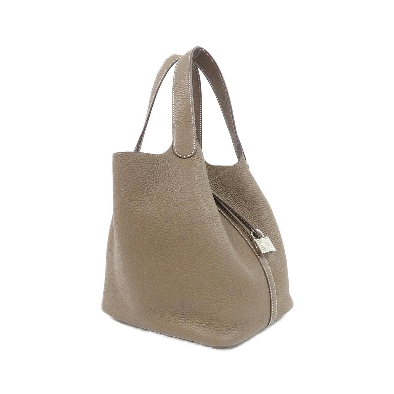 HERMES Picotin 060991CK Handbag Clemence