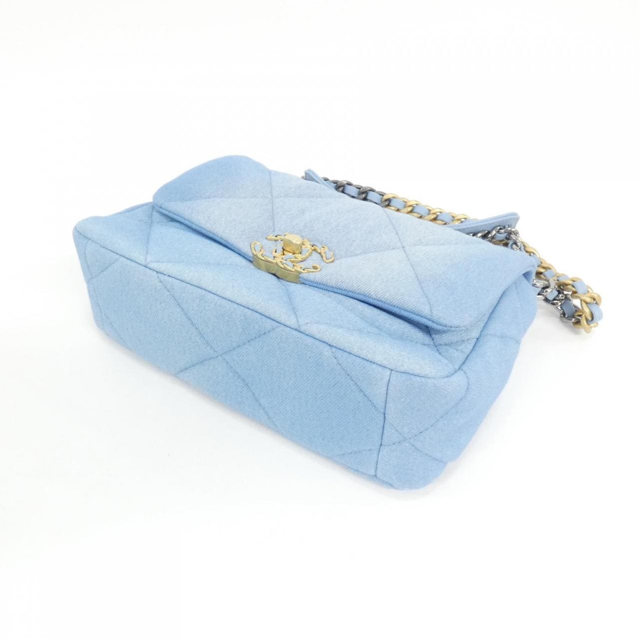 CHANEL Chanel 19 AS1160 Shoulder Denim 3