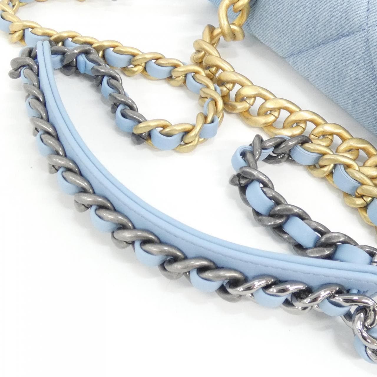 CHANEL Chanel 19 AS1160 Shoulder Denim 4