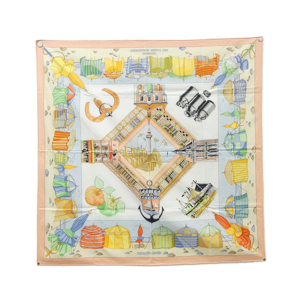 HERMES Scarf Cotton