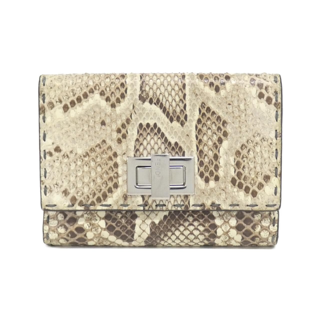 FENDI Peekaboo 8M0359 6DJ 銀包 蟒蛇皮