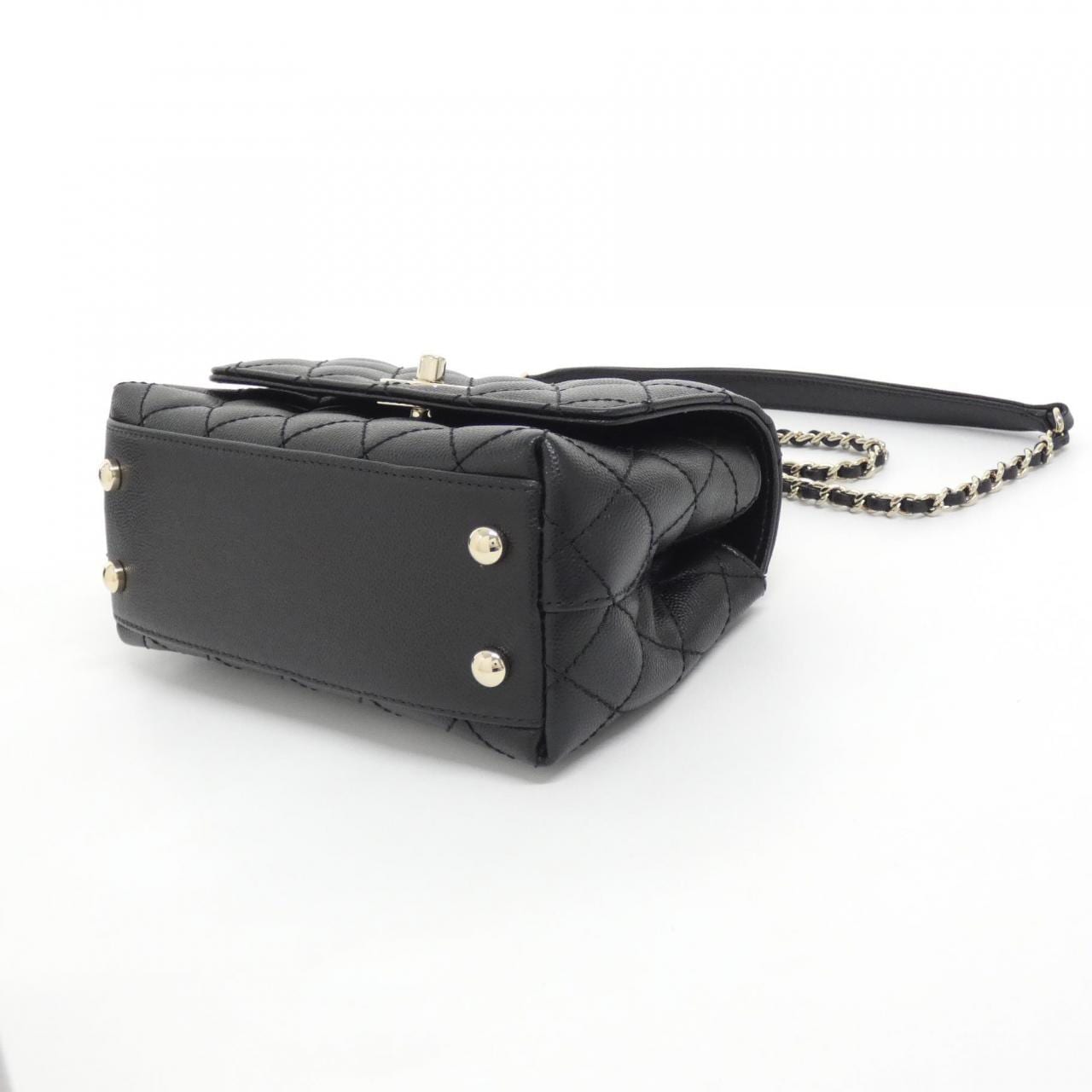 CHANEL Coco Handle AS2215 Handbag Grained Calfskin 3