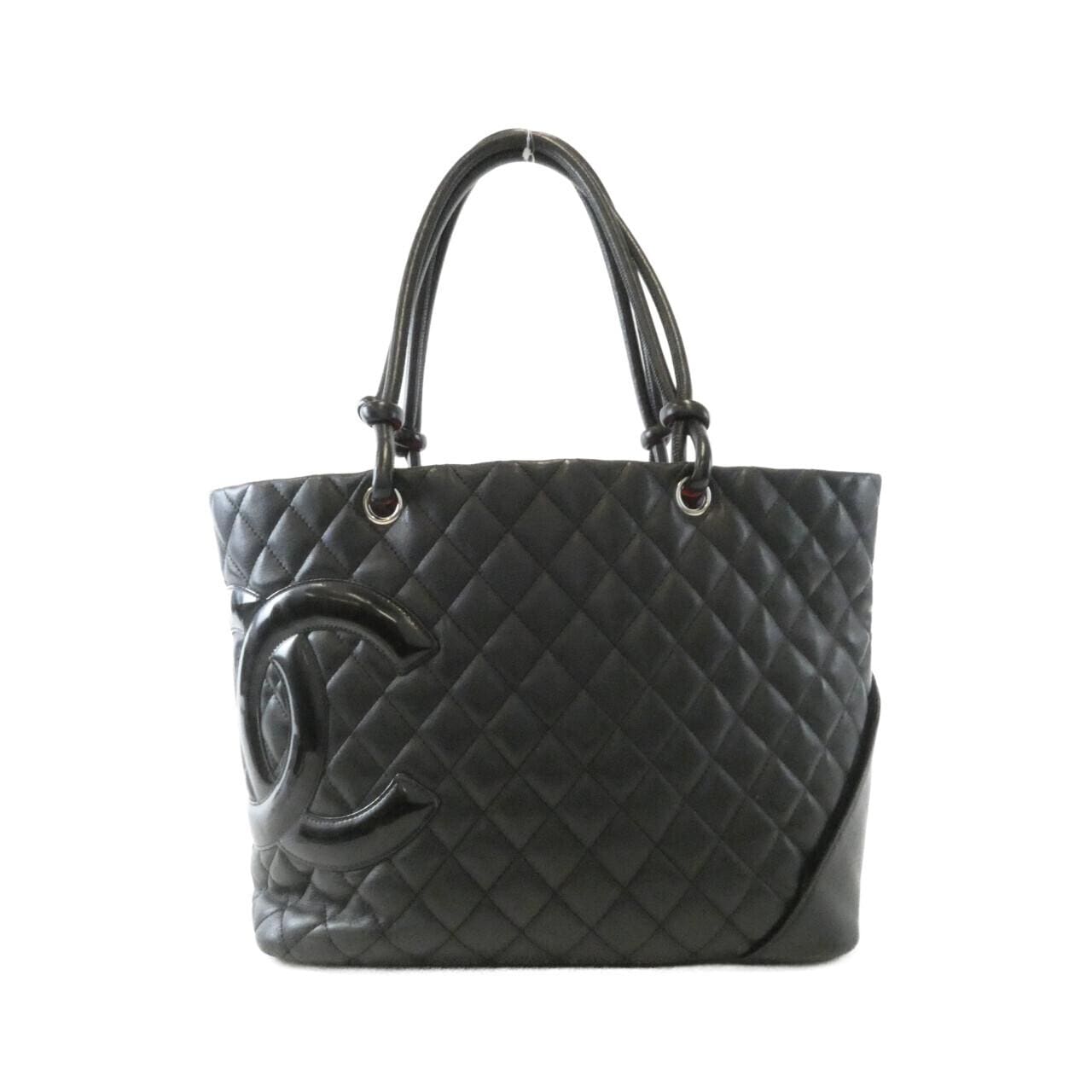 CHANEL Cambon 25169 Handbag Patent Leather