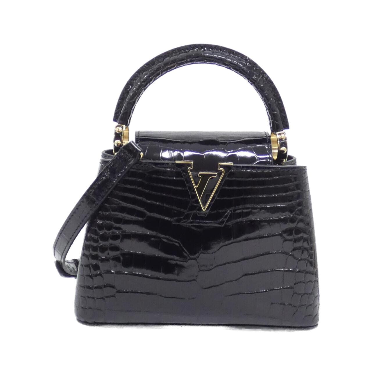 LOUIS VUITTON Capucines P01131 Handbag Leather