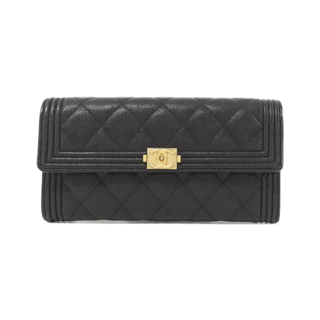 CHANEL Boy Chanel 80286 銀包 荔枝紋牛皮