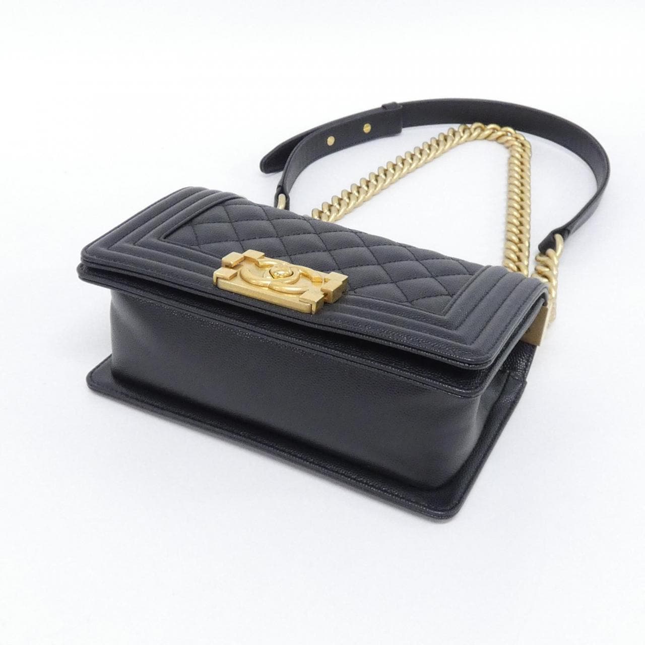 CHANEL Boy Chanel 67085 Shoulder Grained Calfskin 3