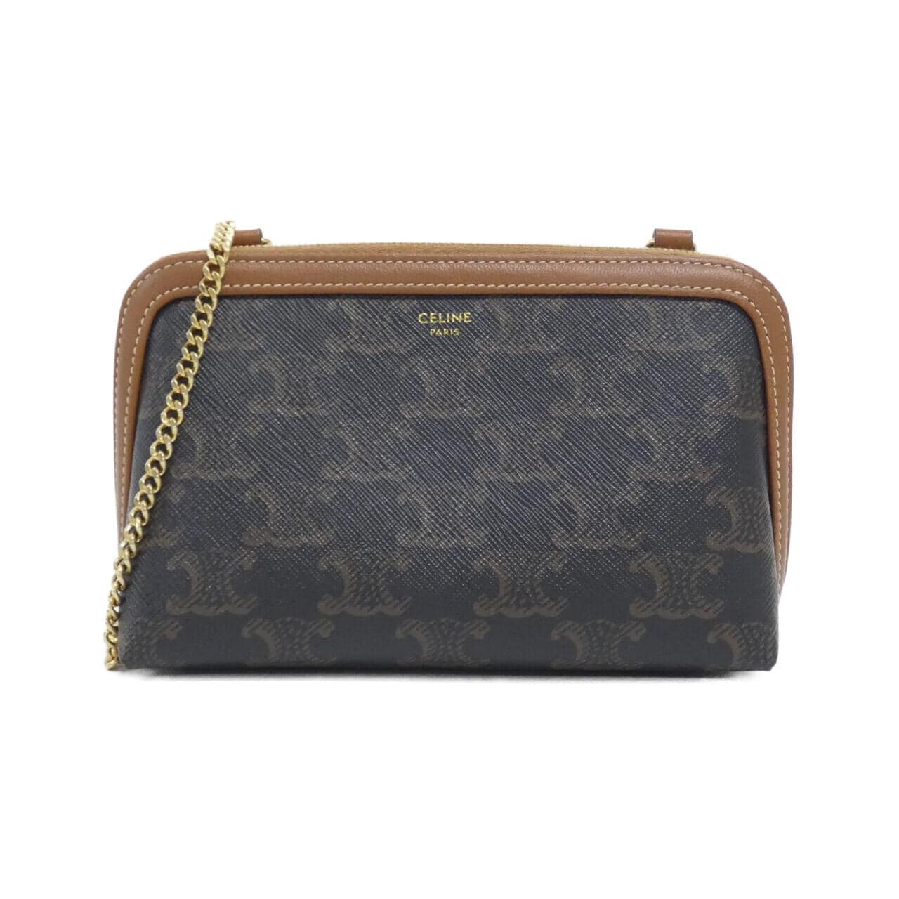 CELINE Triomphe 10E382CBX Shoulder Canvas