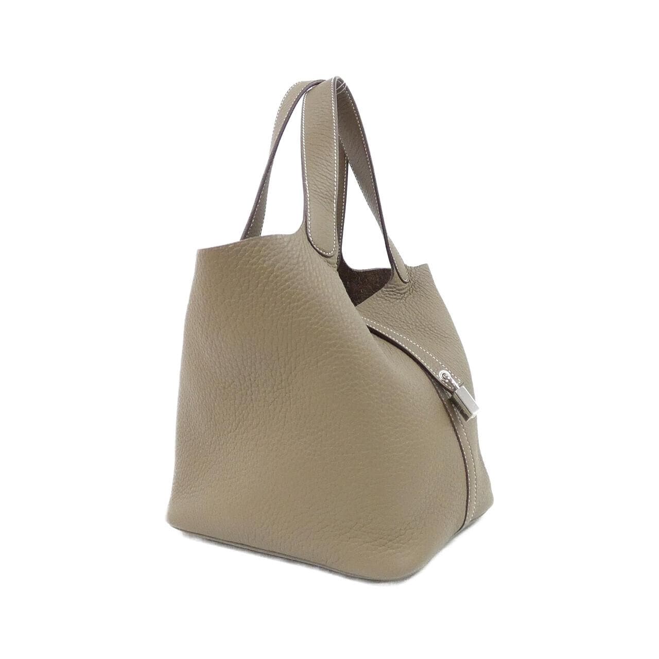 HERMES Picotin 060991CK Handbag Clemence