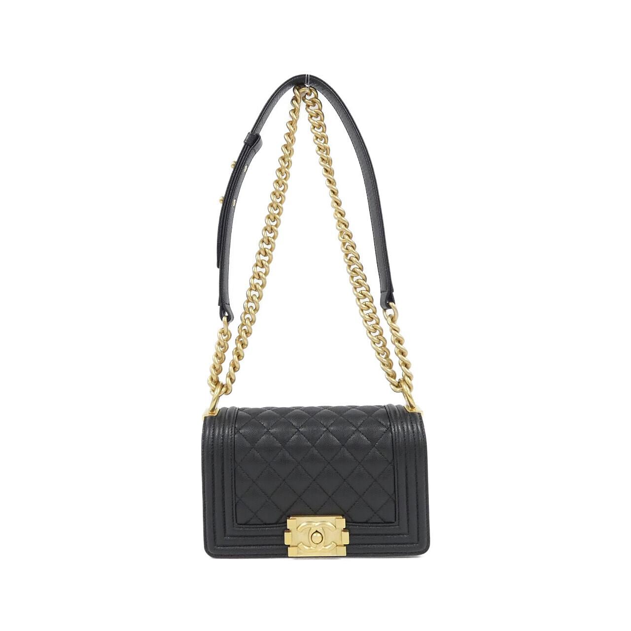 CHANEL Boy Chanel 67085 Shoulder Grained Calfskin