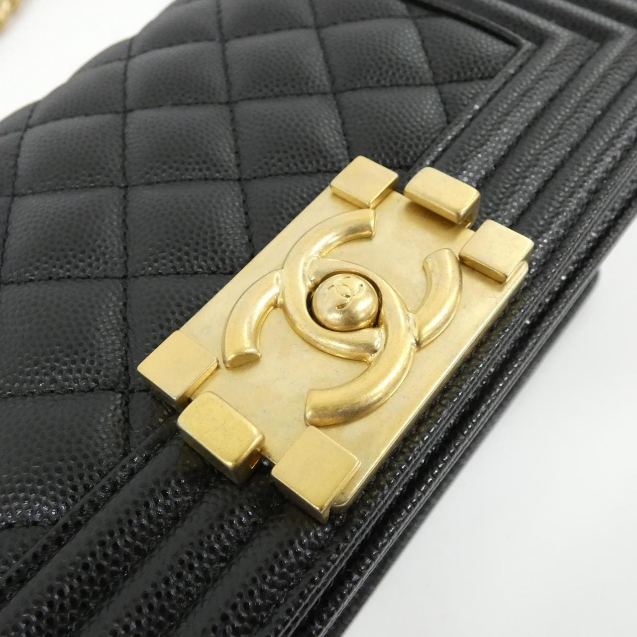 CHANEL Boy Chanel 67085 Shoulder Grained Calfskin 4