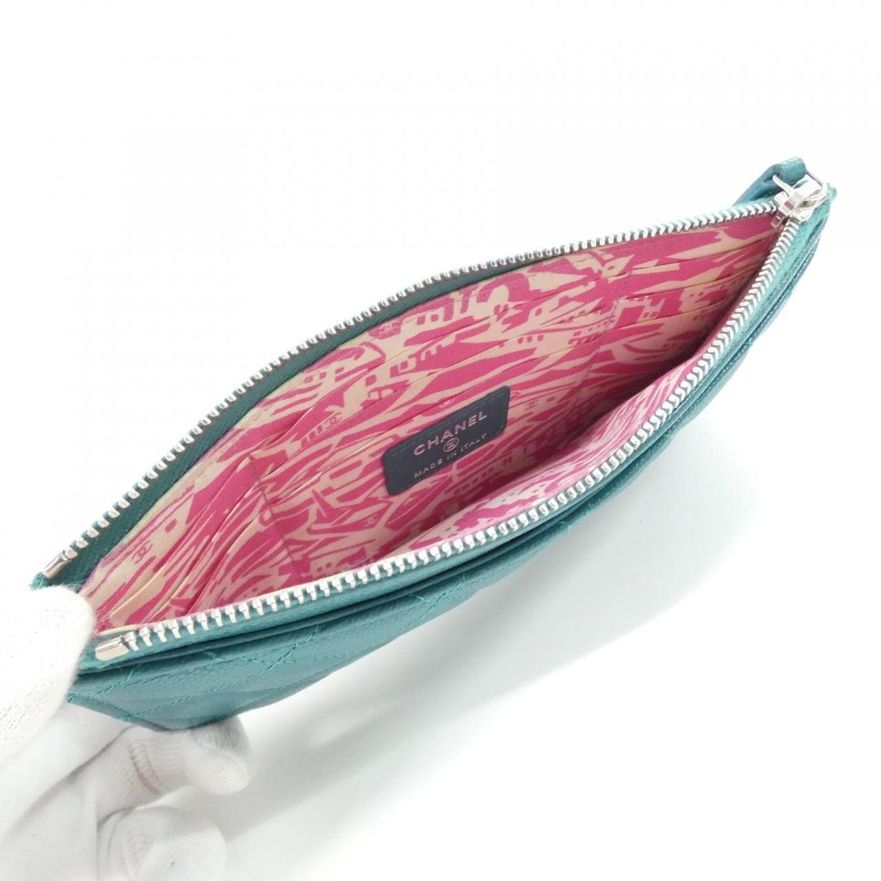 CHANEL Pouch Caviar Leather 7