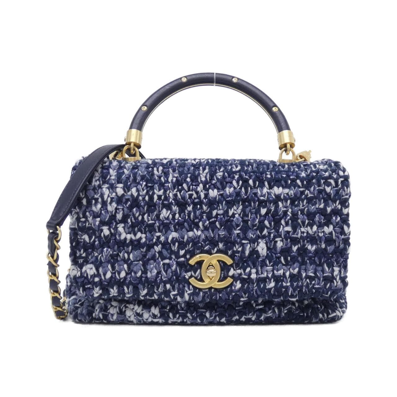 CHANEL Matelasse 92991 Handbag Tweed