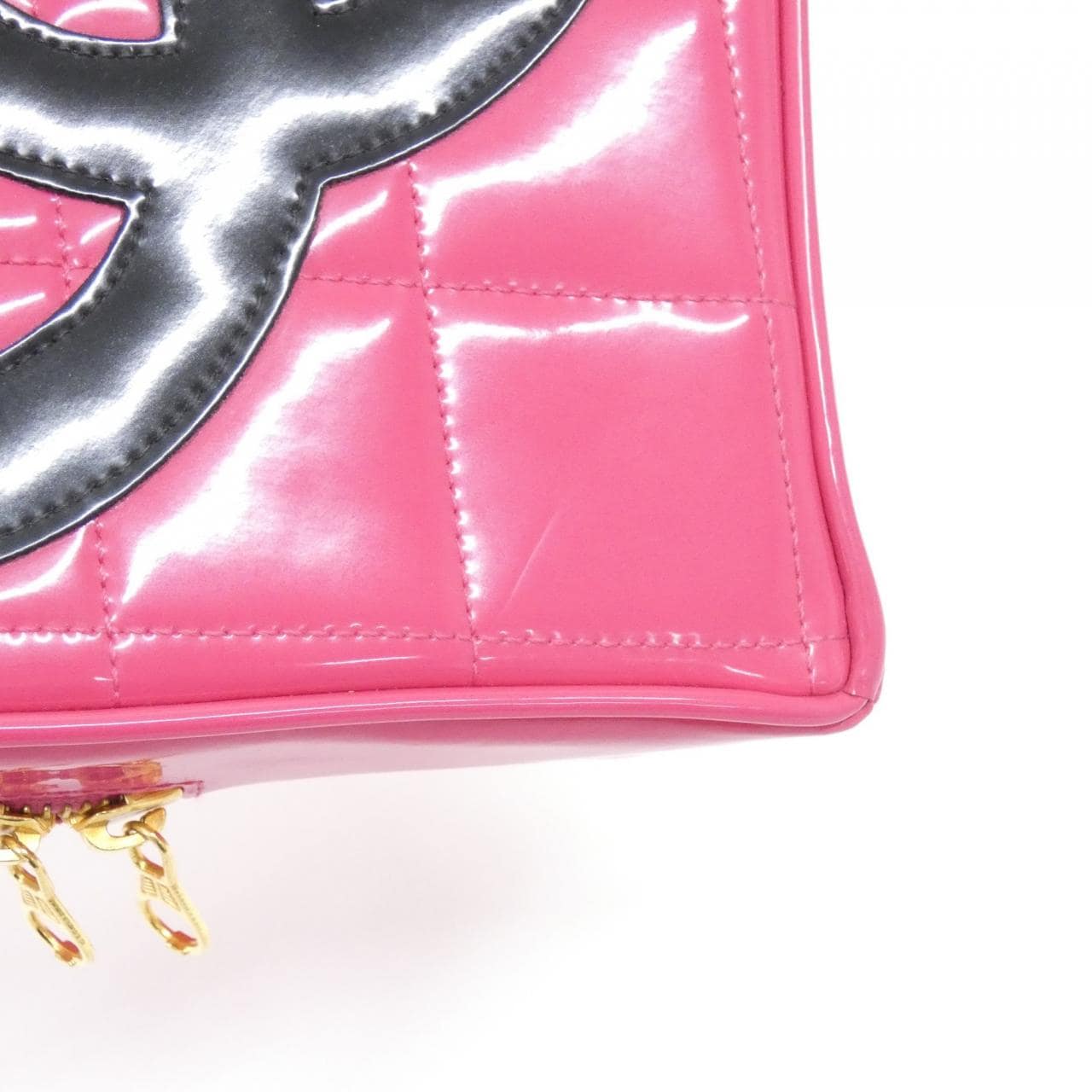 CHANEL Handbag Patent Leather 4