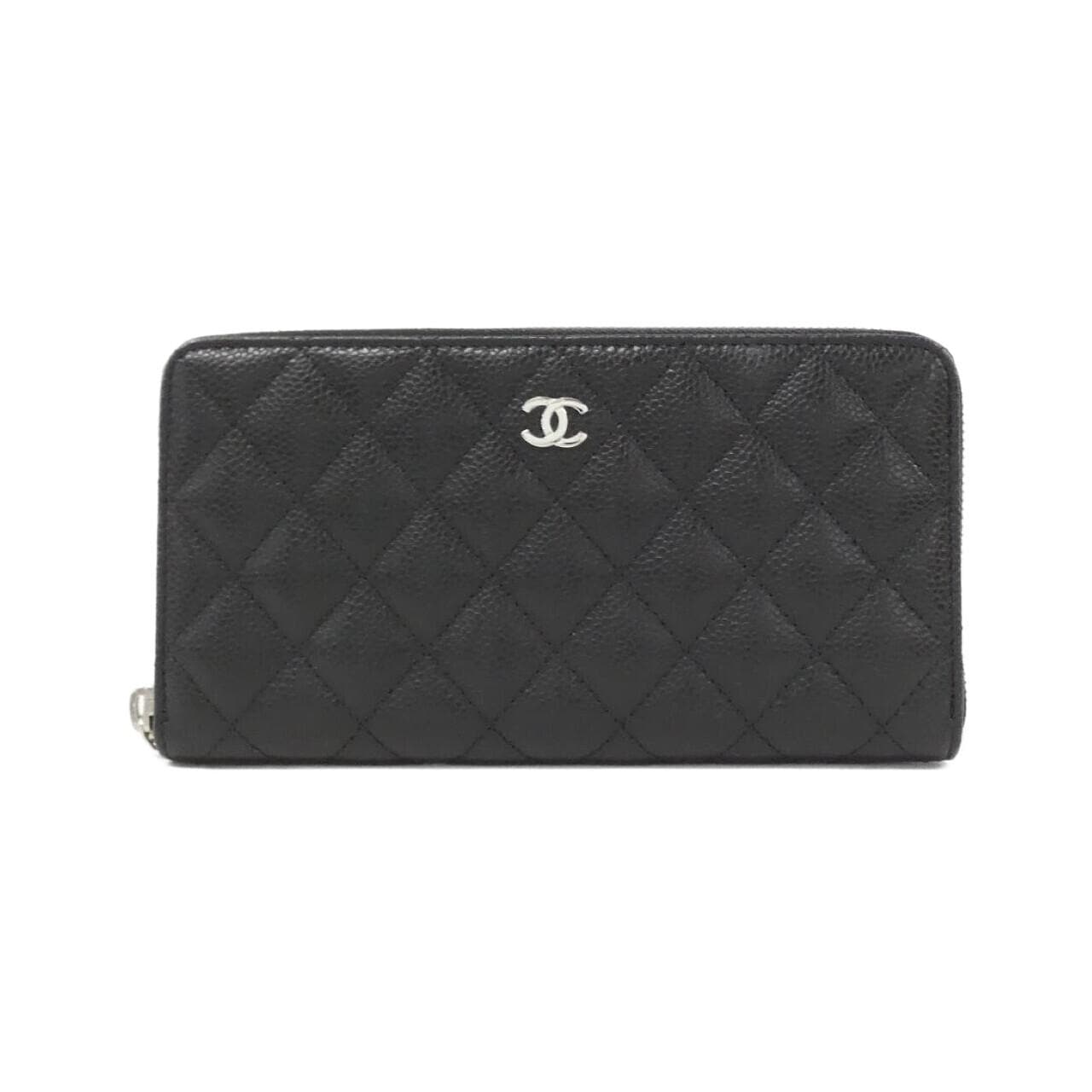 CHANEL 50097 銀包 荔枝紋牛皮