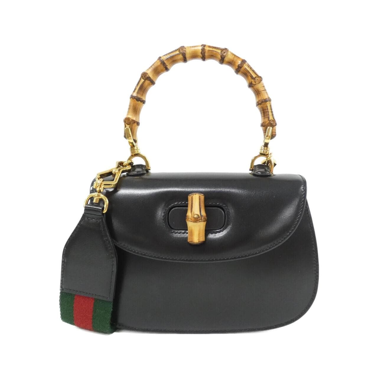 GUCCI Bamboo 675797 10ODT Handbag Leather