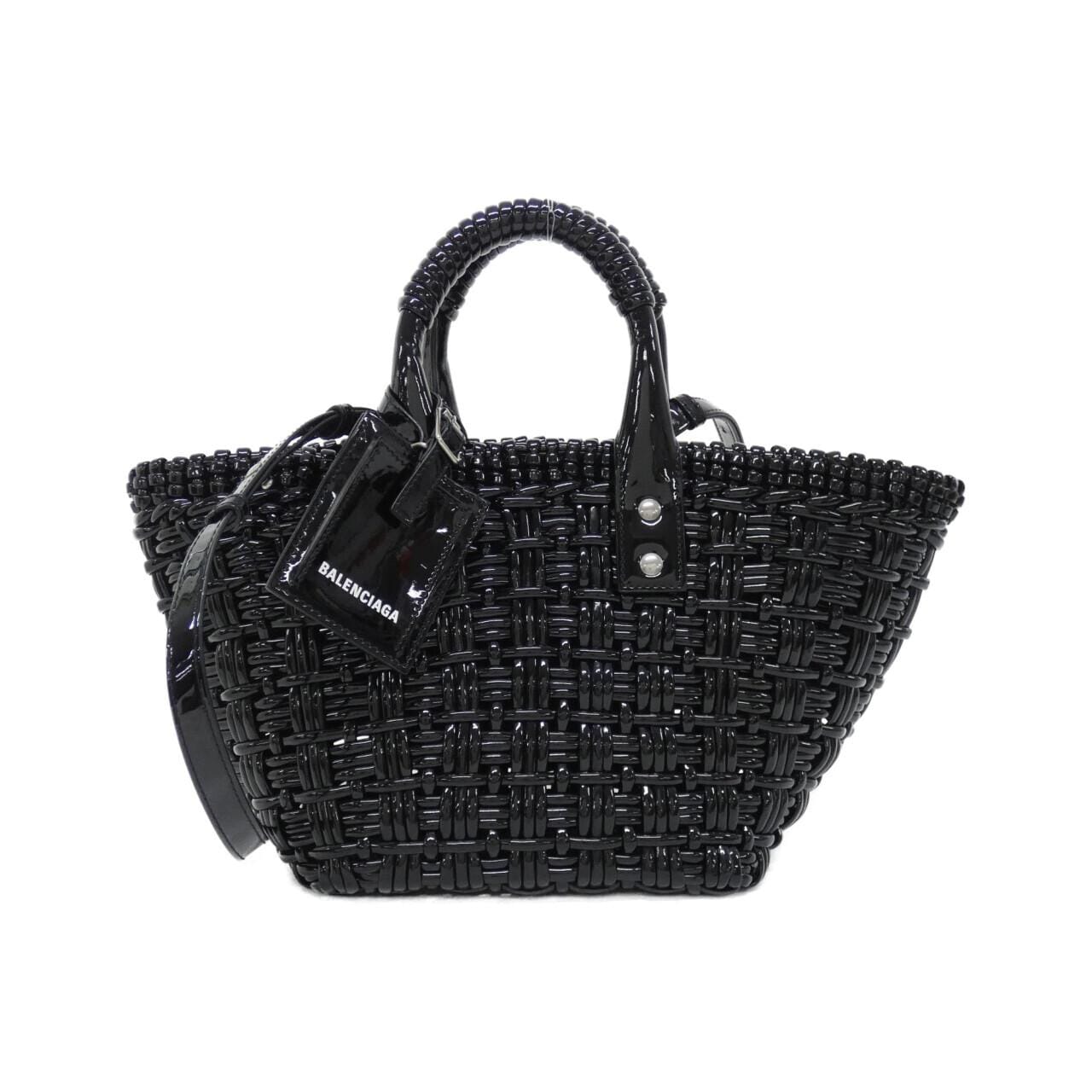 BALENCIAGA Bistro 671342 2IE2Y Handbag Patent Leather