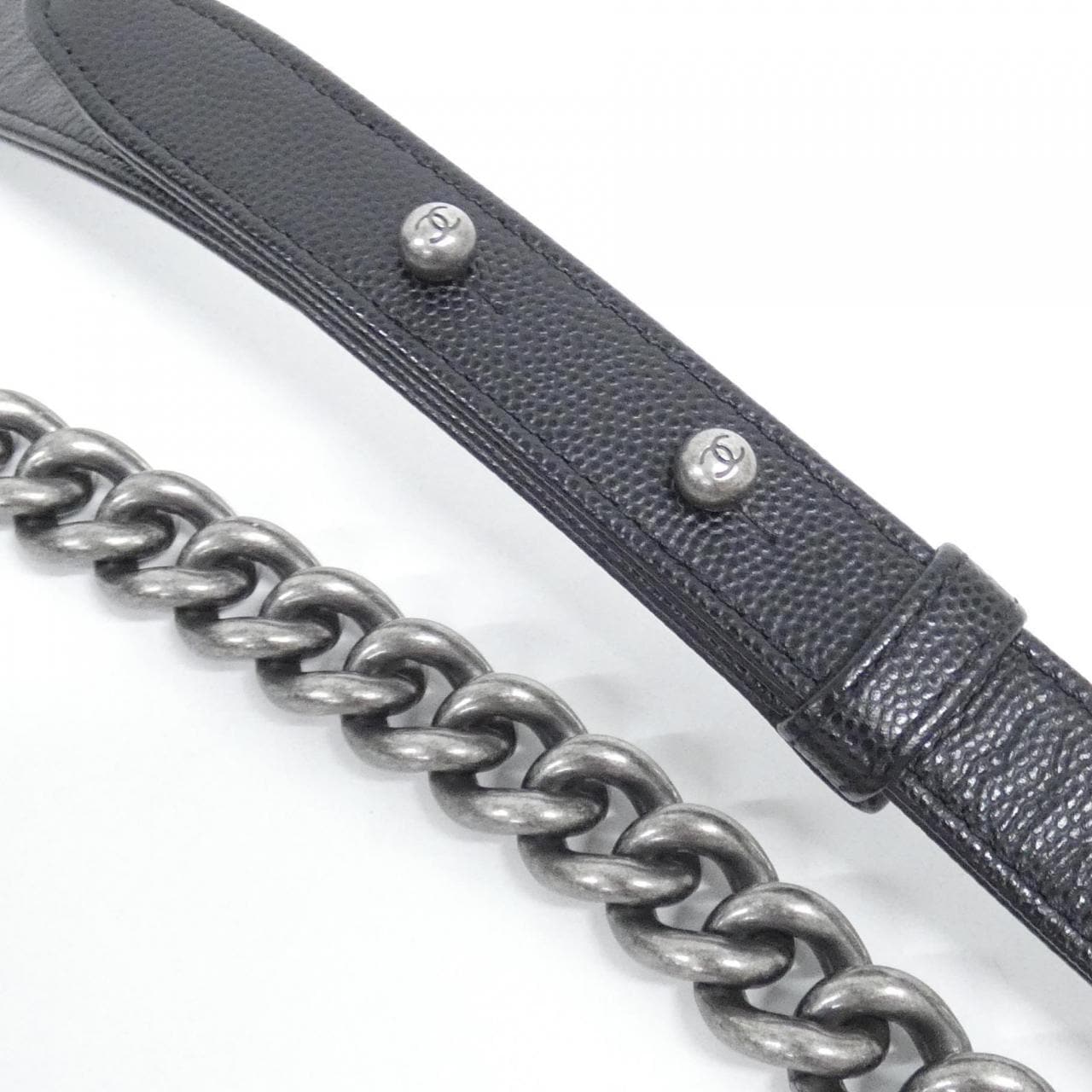CHANEL Boy Chanel 67085 Shoulder Grained Calfskin 4
