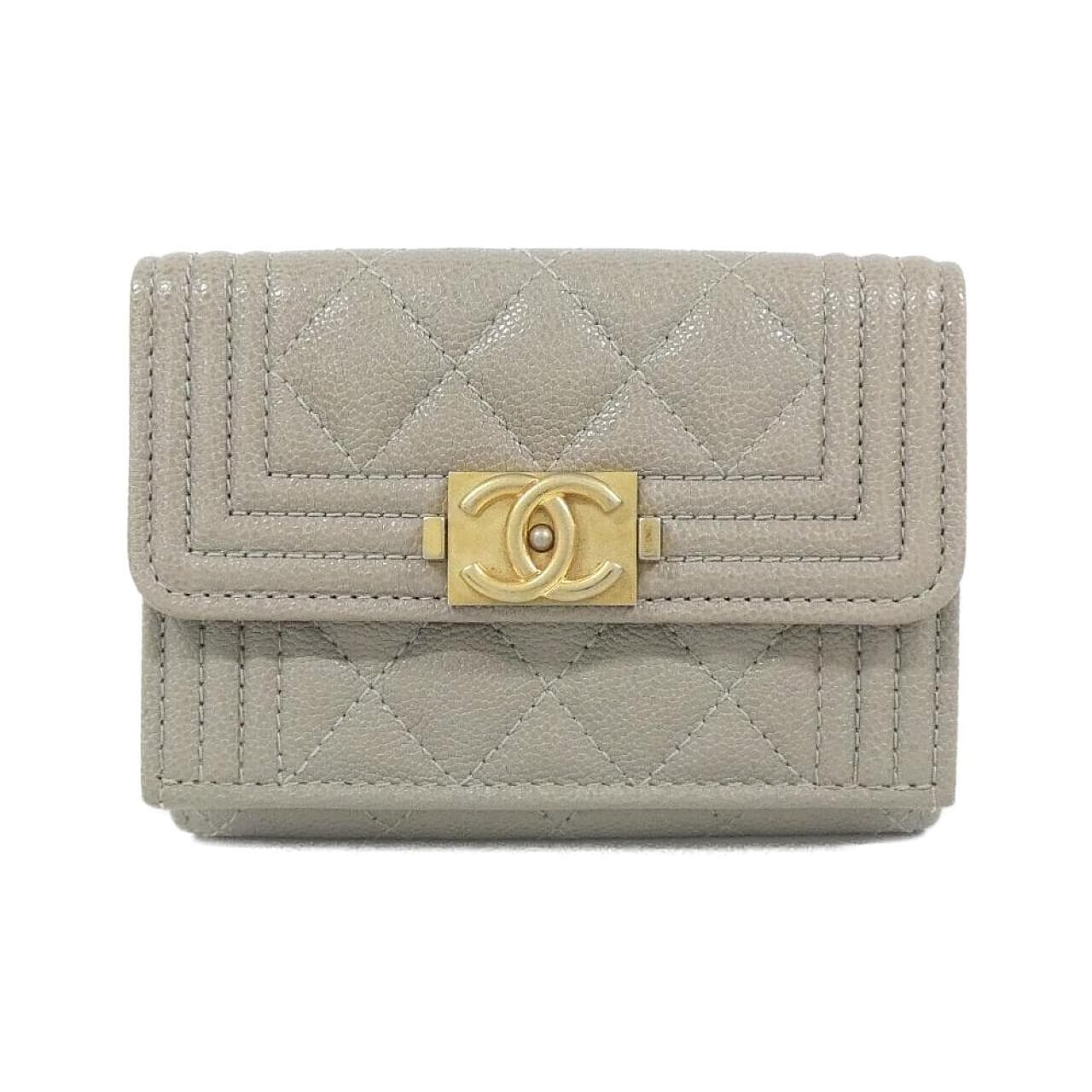 CHANEL Boy Chanel 84432 銀包 荔枝紋牛皮